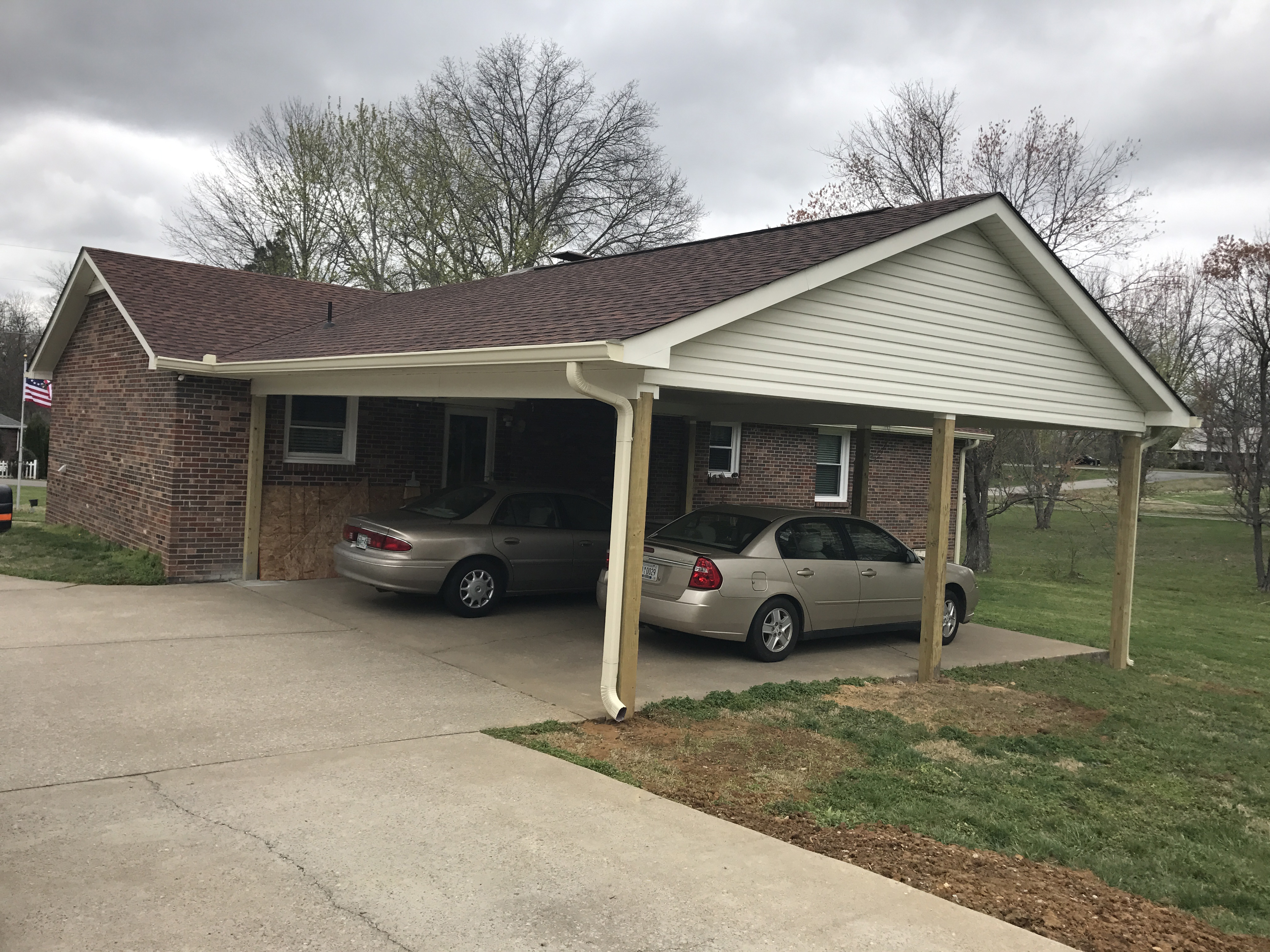 Carport after